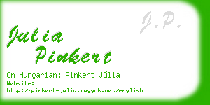 julia pinkert business card